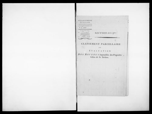 état de section (1808)