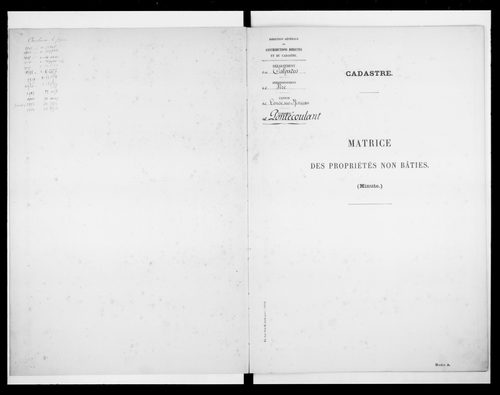 matrice cadastrale des propriétés non bâties