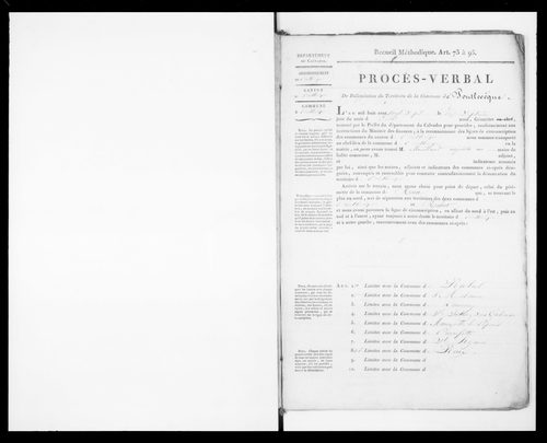 Procès-verbal de délimitation du territoire