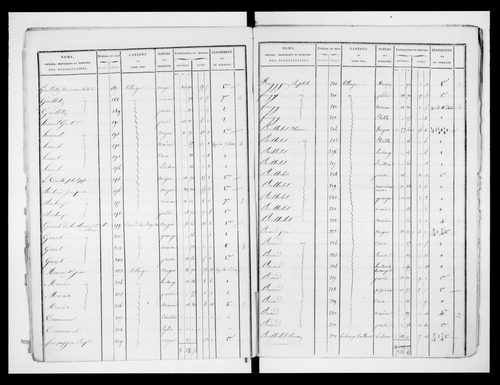 état de section (1825)