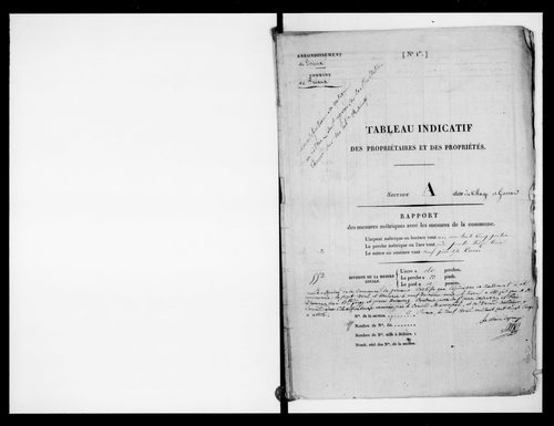 état de section (1825)