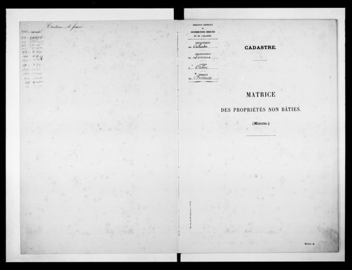 matrice cadastrale des propriétés non bâties
