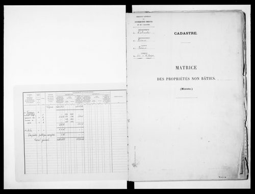 matrice cadastrale des propriétés non bâties