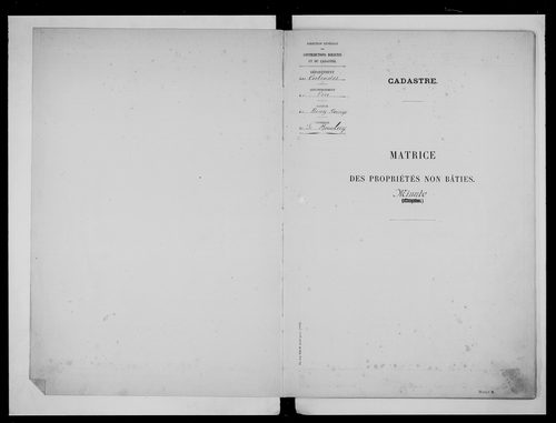 matrice cadastrale des propriétés non bâties