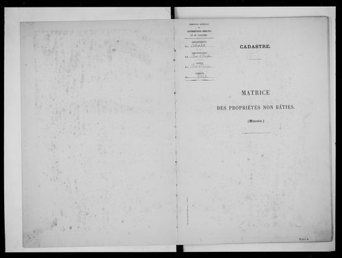 matrice cadastrale des propriétés non bâties