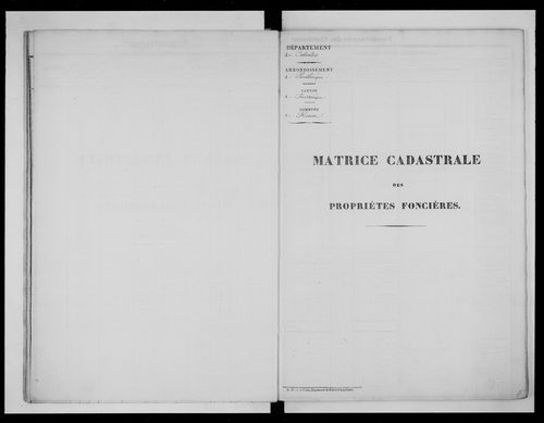 matrice cadastrale des propriétés foncières (bâties et non bâties)