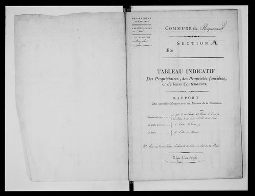 état de section