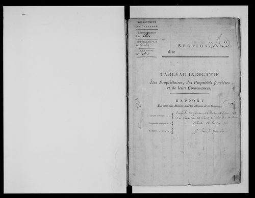 état de section (1813)