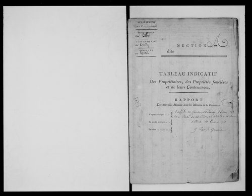état de section (1813)