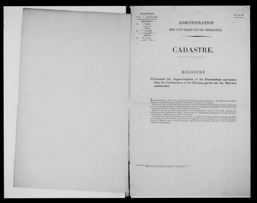 matrice cadastrale des propriétés foncières (bâties et non bâties)
