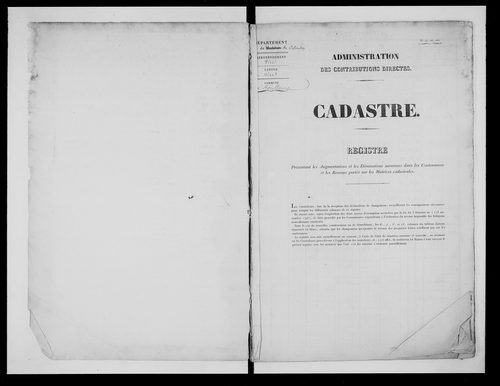 matrice cadastrale des propriétés foncières (bâties et non bâties)
