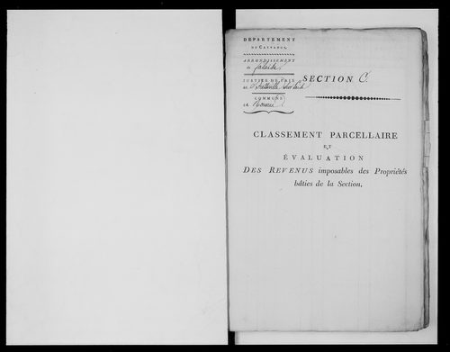 état de section (1811)