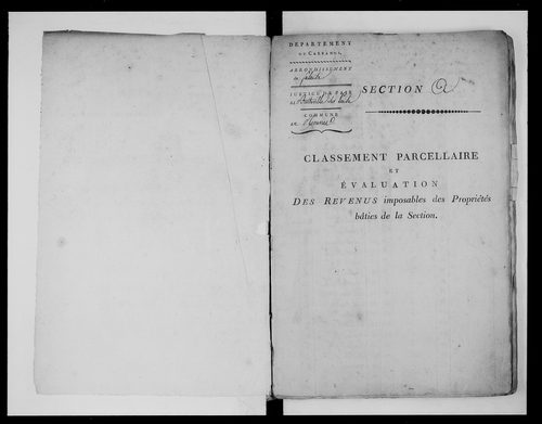 état de section (1811)