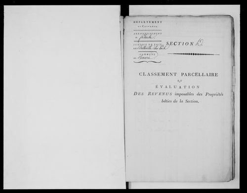 état de section (1811)