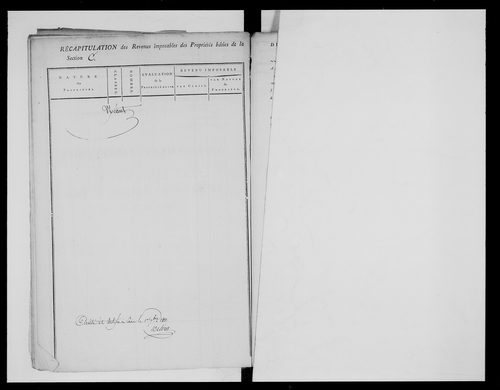 état de section (1811)
