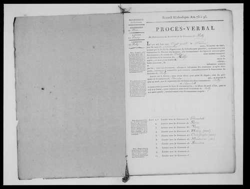 Procès-verbal de délimitation du territoire