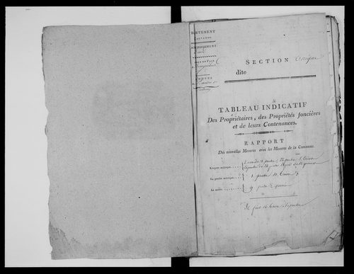 état de section (1815)