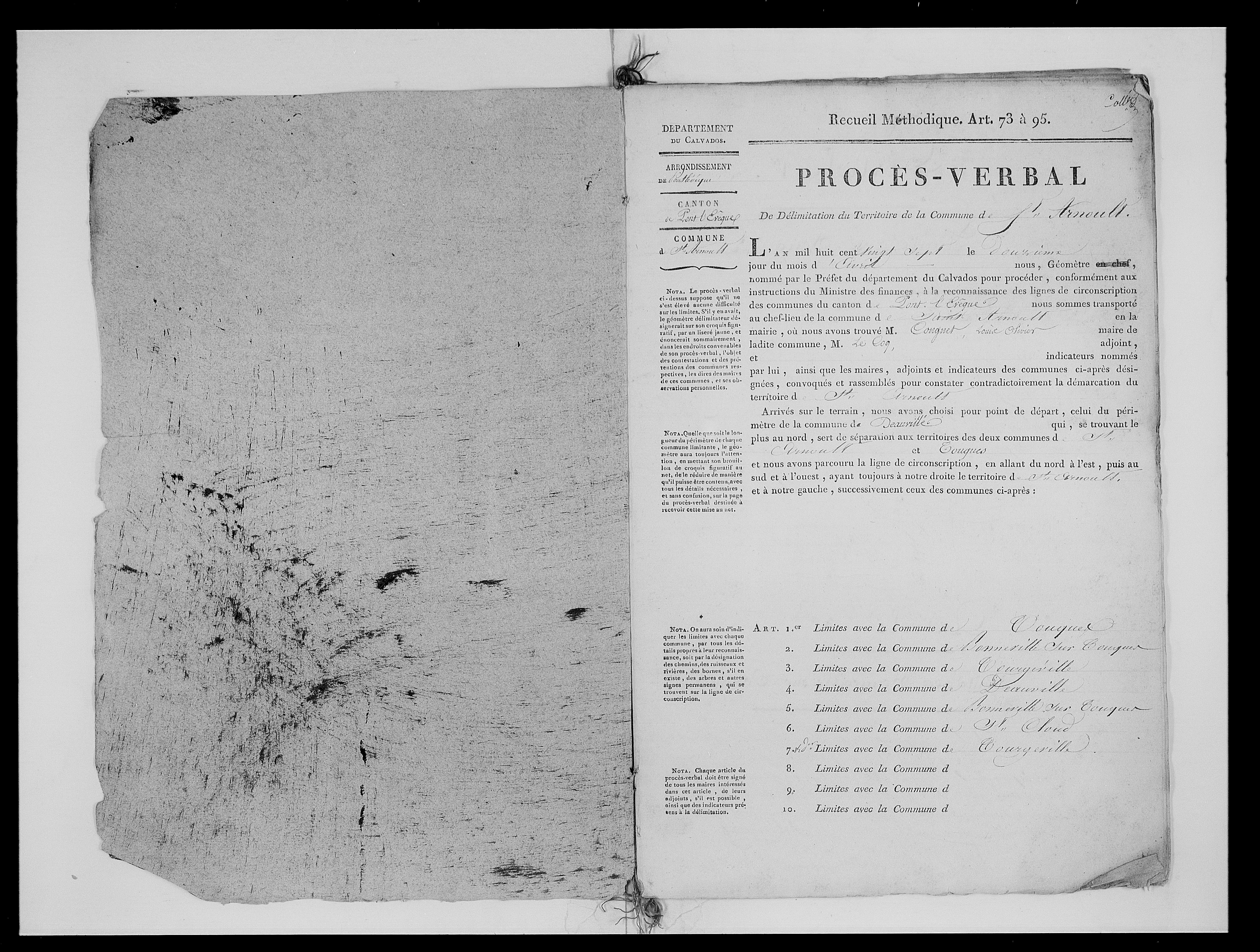 Procès-verbal de délimitation du territoire