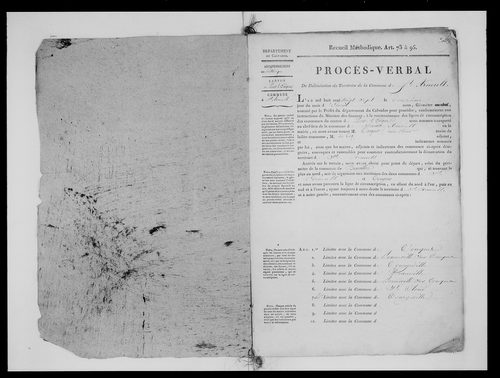 Procès-verbal de délimitation du territoire