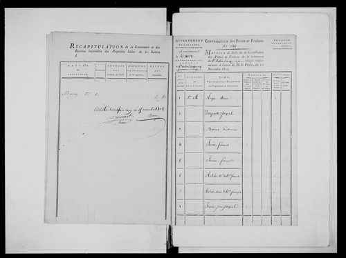 état de section