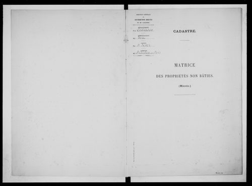 matrice cadastrale des propriétés non bâties