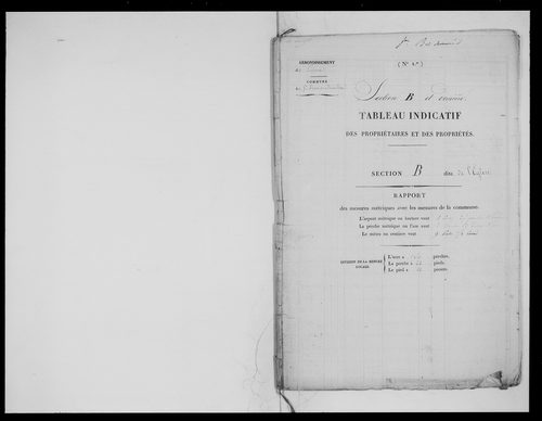 état de section (1825)