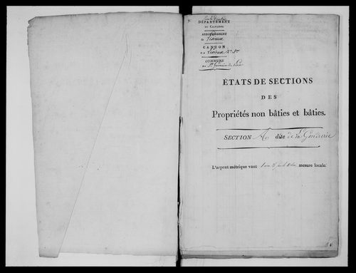 état de section