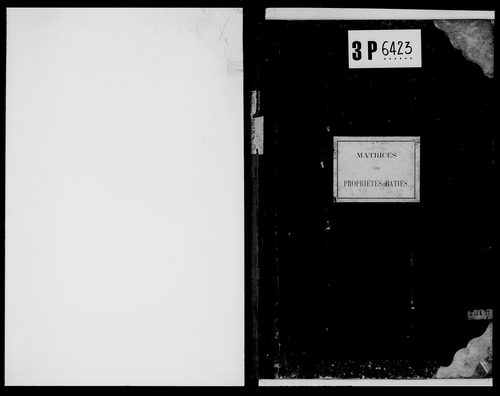 matrice cadastrale des propriétés bâties