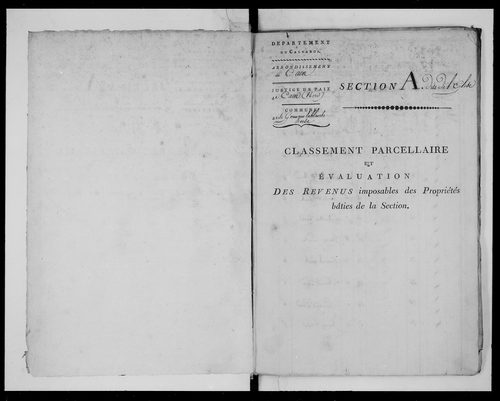état de section (1811)
