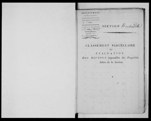 état de section (1811)
