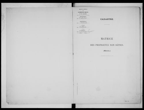 matrice cadastrale des propriétés non bâties