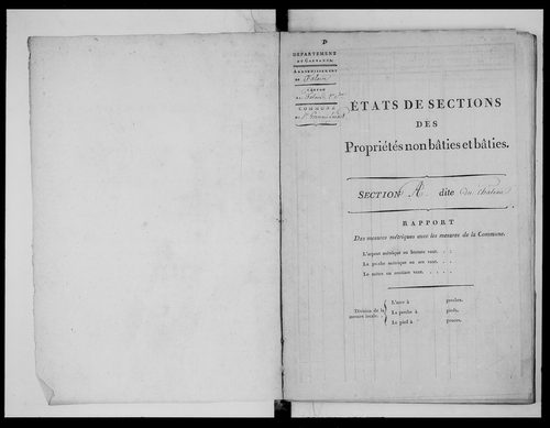 état de section (1825)