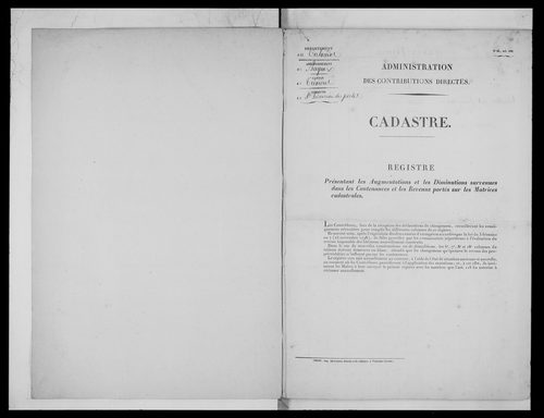 matrice cadastrale des propriétés foncières (bâties et non bâties)