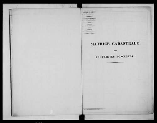 matrice cadastrale des propriétés foncières (bâties et non bâties)