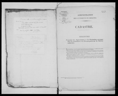 matrice cadastrale des propriétés foncières (bâties et non bâties)