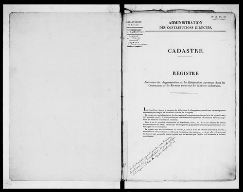 matrice cadastrale des propriétés foncières (bâties et non bâties)