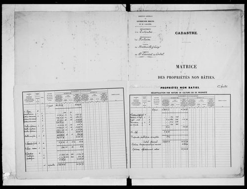 matrice cadastrale des propriétés non bâties