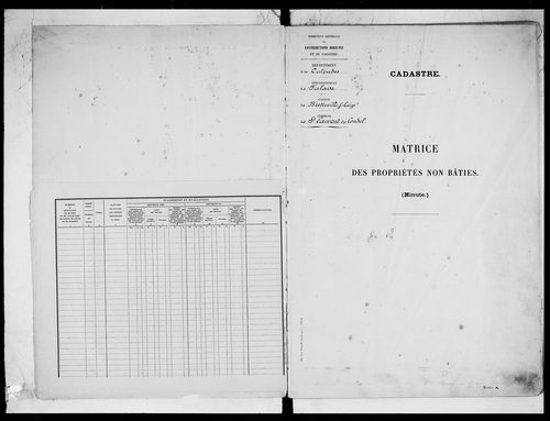 matrice cadastrale des propriétés non bâties