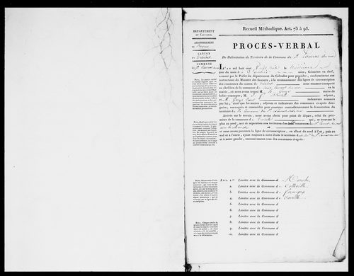Procès-verbal de délimitation du territoire