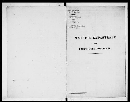 matrice cadastrale des propriétés foncières (bâties et non bâties)
