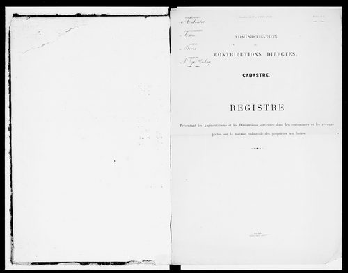 matrice cadastrale des propriétés foncières (bâties et non bâties)