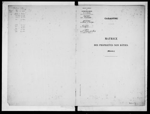 matrice cadastrale des propriétés non bâties