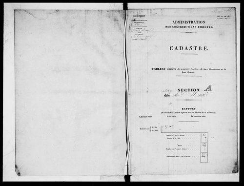 état de section (1837)
