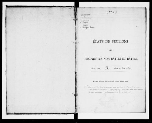 état de section (1827)