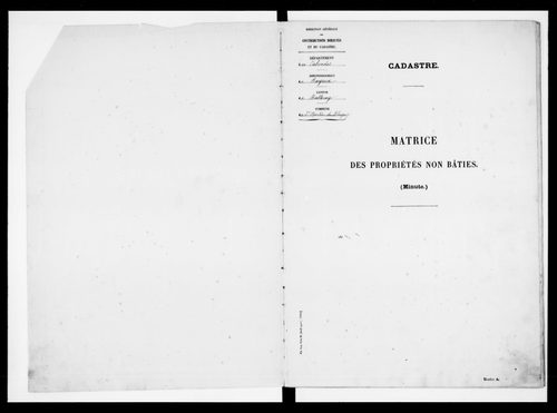 matrice cadastrale des propriétés non bâties