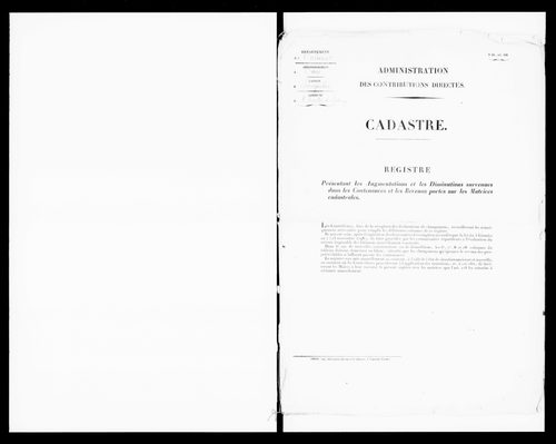 matrice cadastrale des propriétés foncières (bâties et non bâties)