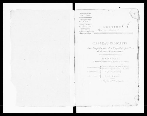 état de section