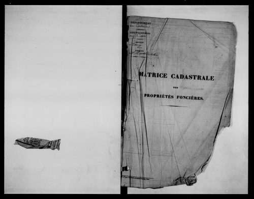 matrice cadastrale des propriétés foncières (bâties et non bâties)