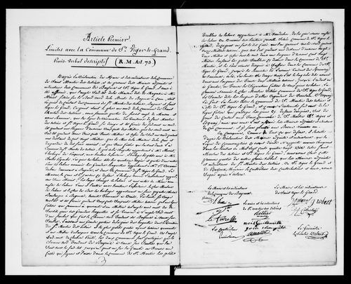 Procès-verbal de délimitation du territoire