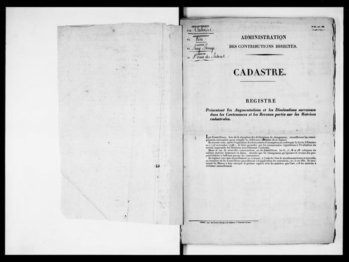 matrice cadastrale des propriétés foncières (bâties et non bâties)